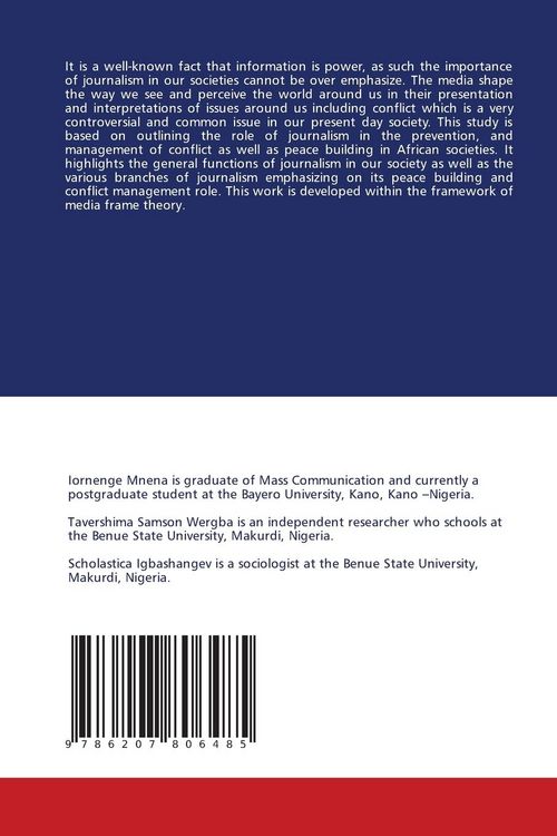 Produktbild: Journalism as a Tool for Conflict Prevention and Peace Building