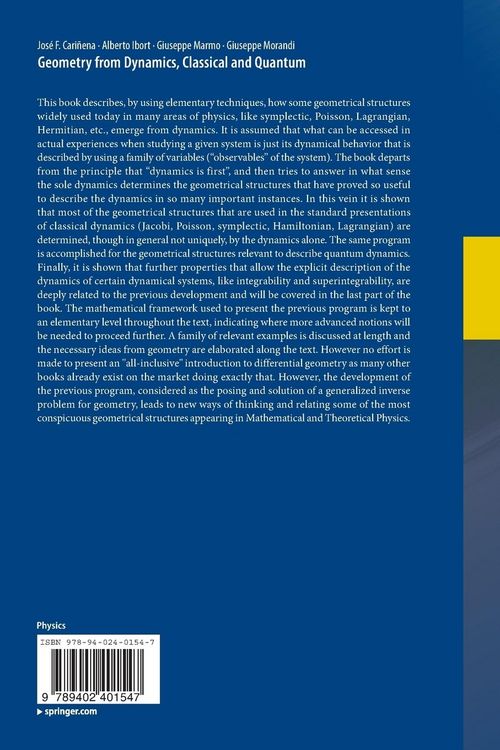 Produktbild: Geometry from Dynamics, Classical and Quantum