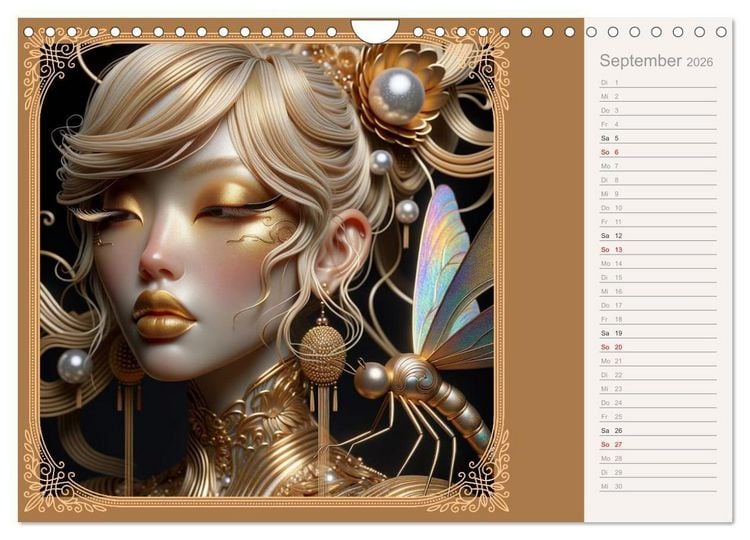 Produktbild: Gesichter als Leinwand (Wandkalender 2026 DIN A4 quer), CALVENDO Monatskalender
