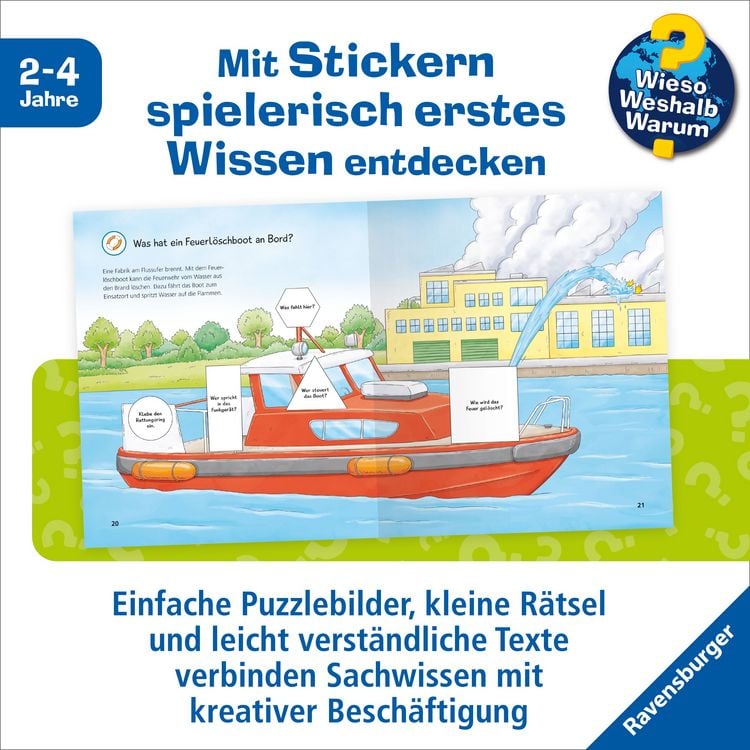 Produktbild: Wieso? Weshalb? Warum? junior Stickerheft - Feuerwehr