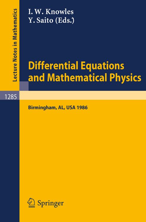 Produktbild: Differential Equations and Mathematical Physics
