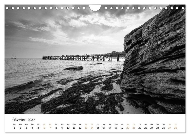 Produktbild: Terres de contraste &ndash; Une ann&eacute;e en monochrome (Calendrier mural 2027 DIN A4 vertical), CALVENDO calendrier mensuel