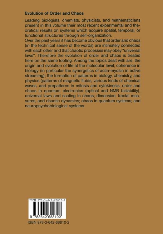 Produktbild: Evolution of Order and Chaos