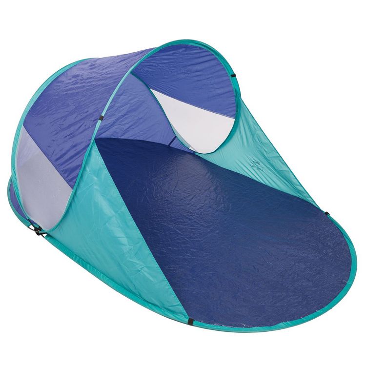Produktbild: Idena Popup-Strandmuschel UV40+ blau/t&uuml;rkis 200x120x90cm