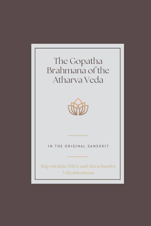 Produktbild: The Gopatha Brahmana Of The Atharva Veda