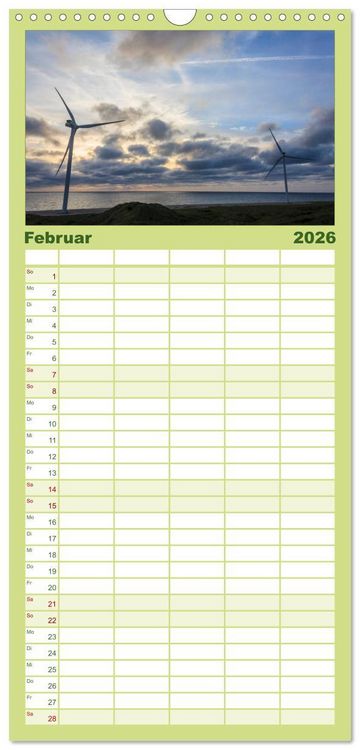 Produktbild: Familienplaner 2026 - D&auml;nemark Impressionen mit 5 Spalten (Wandkalender, 21 x 45 cm) CALVENDO