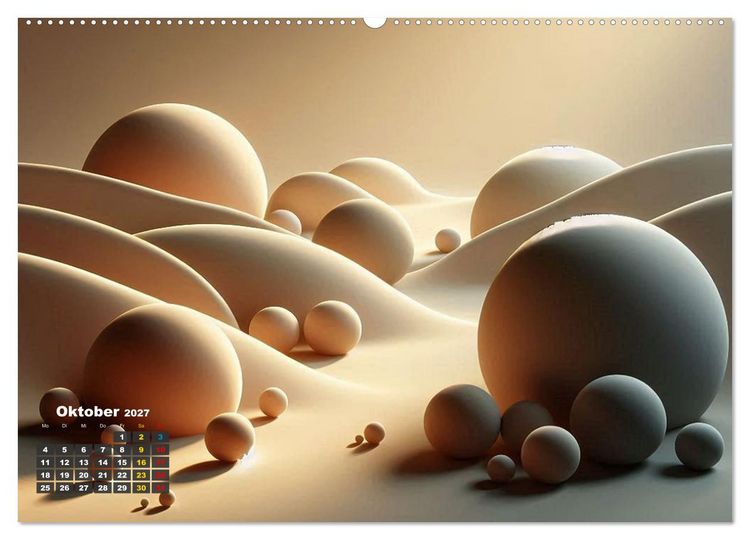 Produktbild: Digitale Landschaften &ndash; Atmosph&auml;ren der Zukunft (hochwertiger Premium Wandkalender 2027 DIN A2 quer), Kunstdruck in Hochglanz