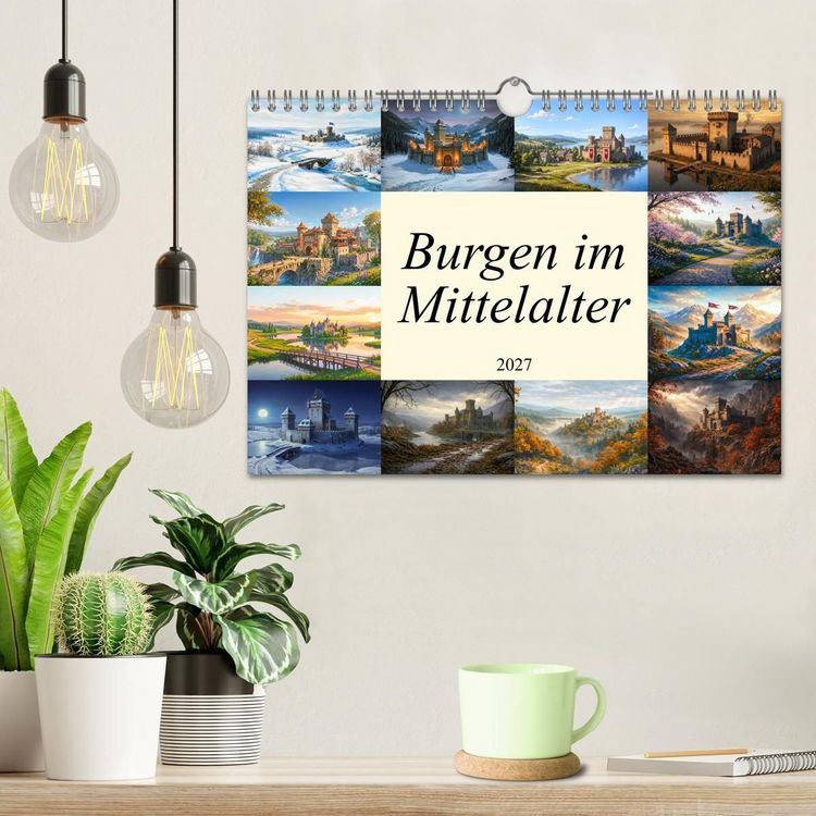 Produktbild: Burgen im Mittelalter (Wandkalender 2027 DIN A4 quer), CALVENDO Monatskalender