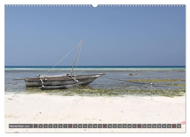 Produktbild: Sansibar (hochwertiger Premium Wandkalender 2026 DIN A2 quer), Kunstdruck in Hochglanz