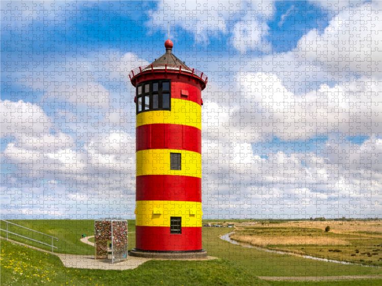 Produktbild: CALVENDO Puzzle Leuchtturm Pilsum | 1000 Teile Lege-Gr&ouml;&szlig;e 64x48cm Foto-Puzzle f&uuml;r gl&uuml;ckliche Stunden