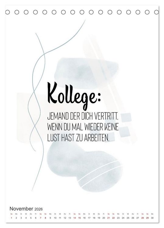 Produktbild: Mit Humor durch den Arbeitstag (Tischkalender 2026 DIN A5 hoch), CALVENDO Monatskalender