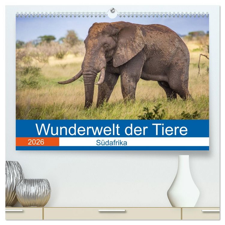 Produktbild: Wunderwelt der Tiere - S&uuml;dafrika (hochwertiger Premium Wandkalender 2026 DIN A2 quer), Kunstdruck in Hochglanz