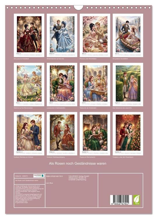 Produktbild: Als Rosen noch Gest&auml;ndnisse waren (Wandkalender 2027 DIN A3 hoch), CALVENDO Monatskalender