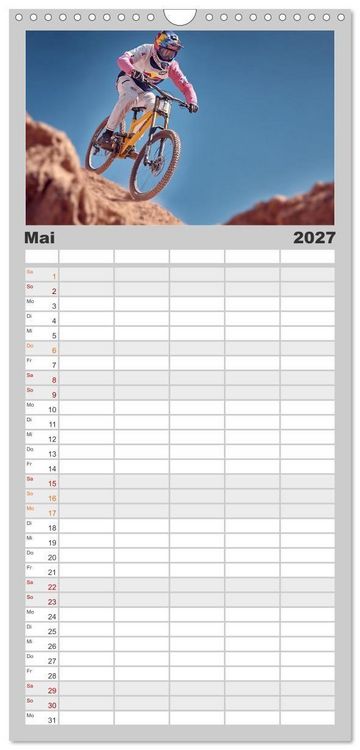 Produktbild: Familienplaner 2027 - Radsport &ndash; Vom Training zum Triumph mit 5 Spalten (Wandkalender, 21 x 45 cm) CALVENDO