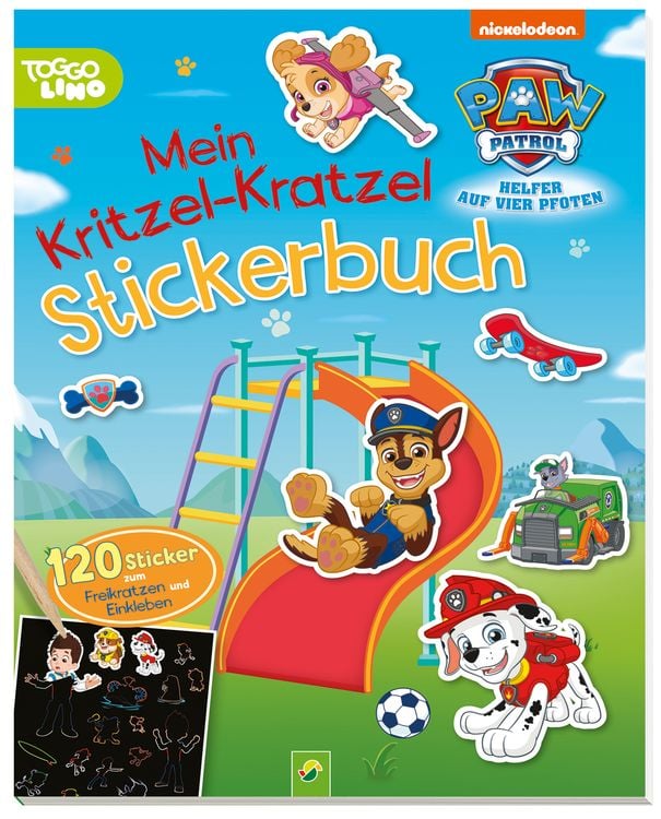 Produktbild: PAW Patrol Mein Kritzel-Kratzel Stickerbuch mit Bambus-Stick