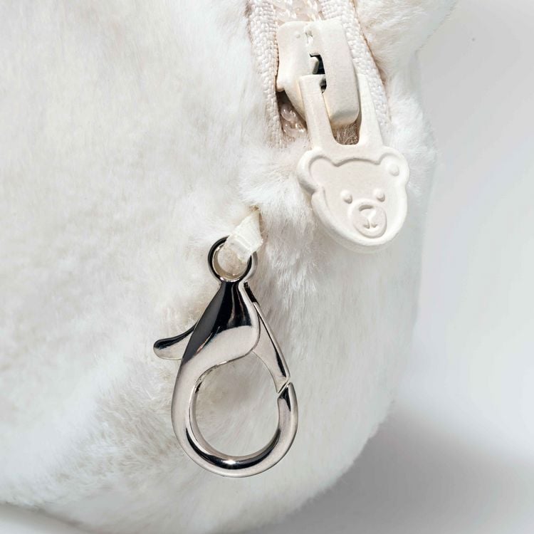 Produktbild: Steiff 024801 - Hello Kitty Geldbeutel, wei&szlig;/pink, Pl&uuml;sch, 10 cm