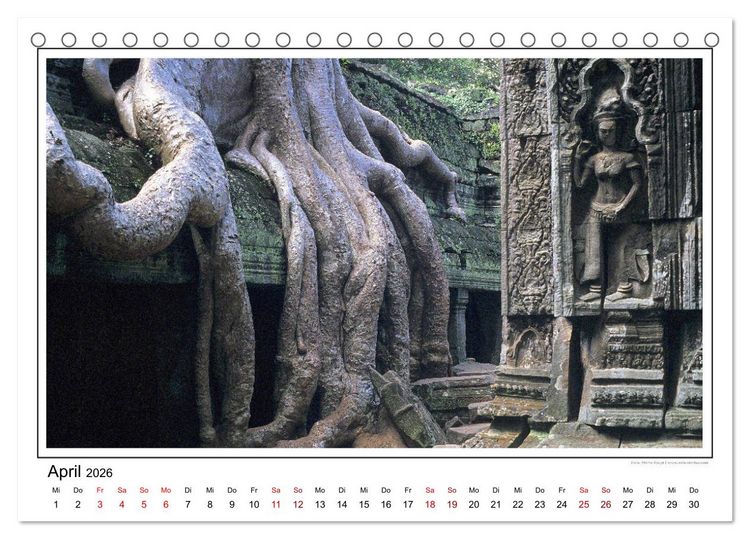 Produktbild: ANGKOR - IM REICH DER KHMER (Tischkalender 2026 DIN A5 quer), CALVENDO Monatskalender