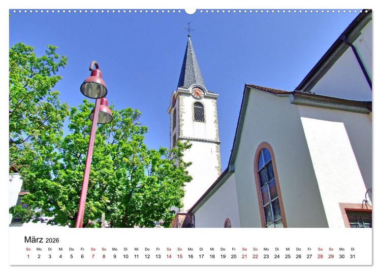 Produktbild: Wiesloch - Spaziergang durch die Altstadt (Wandkalender 2026 DIN A2 quer), CALVENDO Monatskalender