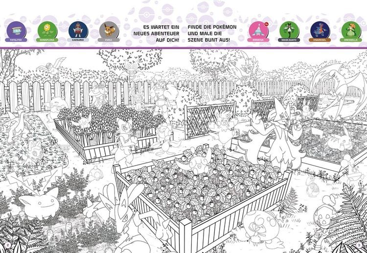 Produktbild: Pok&eacute;mon: Das verr&uuml;ckte Wimmelmalbuch - Entdecke Paldea!
