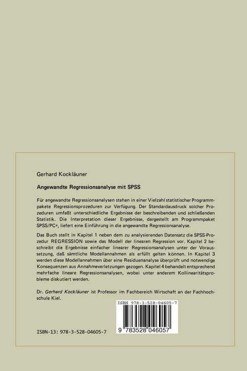 Produktbild: Angewandte Regressionsanalyse mit SPSS