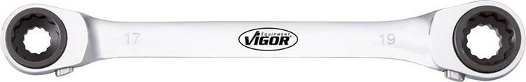 Produktbild: Vigor V2705 Doppel-Ringratschenschl&uuml;ssel-Satz Schl&uuml;sselweite (Metrisch) 10 - 19mm