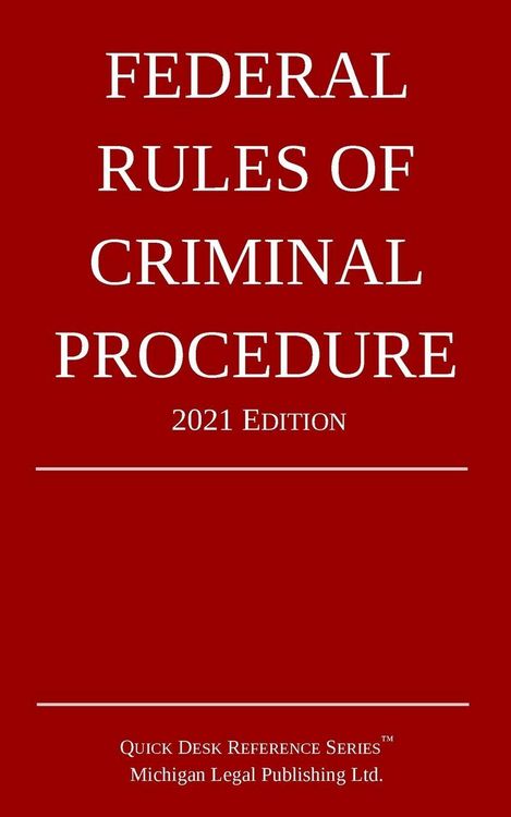 Produktbild: Federal Rules of Criminal Procedure; 2021 Edition
