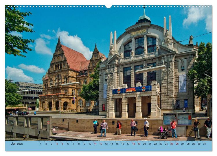Produktbild: Bielefeld - Die freundliche Stadt am Teutoburger Wald (hochwertiger Premium Wandkalender 2026 DIN A2 quer), Kunstdruck in Hochglanz