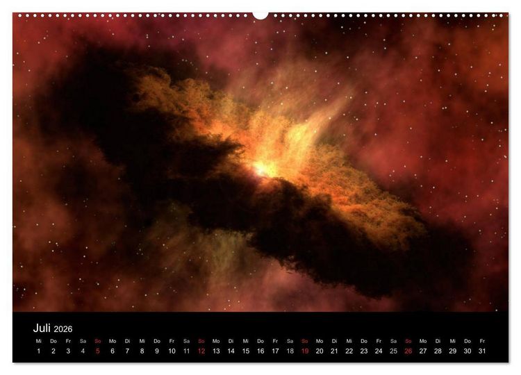 Produktbild: Der Weltraum. Spektakul&auml;re Gasnebel und Galaxien (Wandkalender 2026 DIN A2 quer), CALVENDO Monatskalender