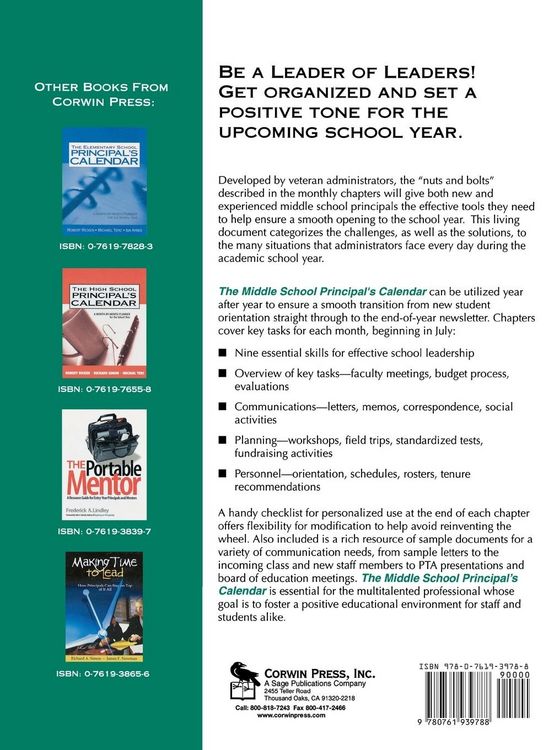 Produktbild: The Middle School Principal's Calendar