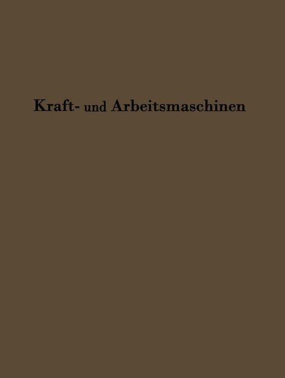 Produktbild: Kraftmaschinen und Arbeitsmaschinen