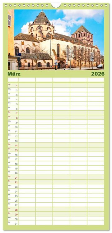 Produktbild: Familienplaner 2026 - Stra&szlig;burg - Els&auml;ssische Metropole mit 5 Spalten (Wandkalender, 21 x 45 cm) CALVENDO