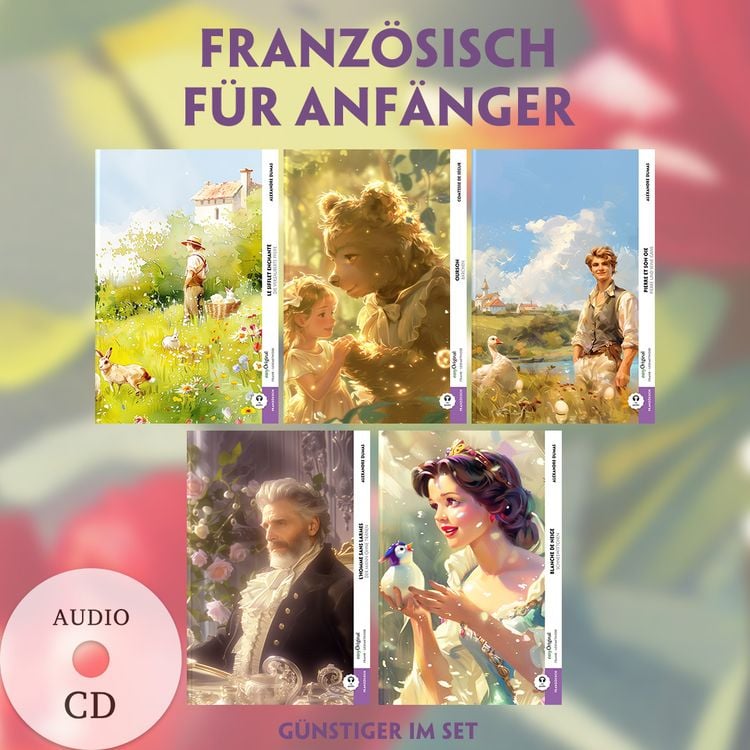Produktbild: Französisch für Anfänger (5 Bücher + Audio-CDs) - Frank-Lesemethode - Kommentierte zweisprachige Ausgabe Französisch-Deutsch