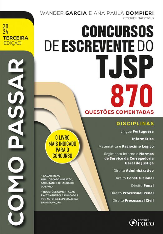 Produktbild: Como Passar em Concursos de Escrevente do TJSP