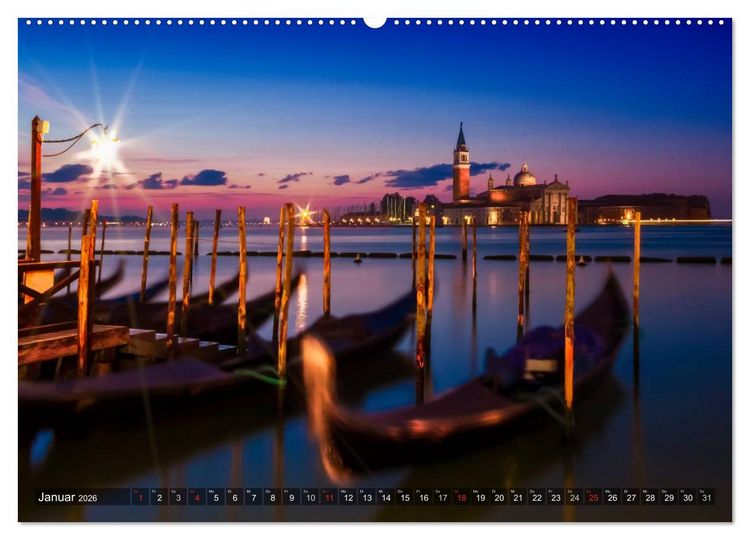 Produktbild: Leuchtendes Venedig (hochwertiger Premium Wandkalender 2026 DIN A2 quer), Kunstdruck in Hochglanz