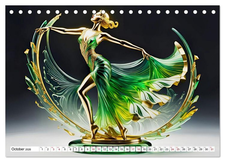 Produktbild: Elegant dancers (Desk Calendar 2026 DIN A5 landscape), CALVENDO 12 Month DeskCalendar