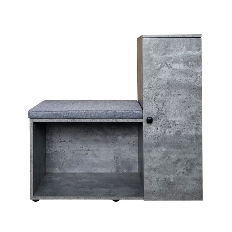 Produktbild: HTI-Living Schuhschrank mit Sitzbank Thekla Betonoptik Schuhschrank mit Sitzbank Thekla Betonoptik