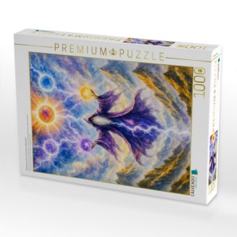 Produktbild: CALVENDO Puzzle Keltischer Druide ruft kosmische Magiekr&auml;fte | 1000 Teile Lege-Gr&ouml;&szlig;e 64x48cm Foto-Puzzle f&uuml;r gl&uuml;ckliche Stunden