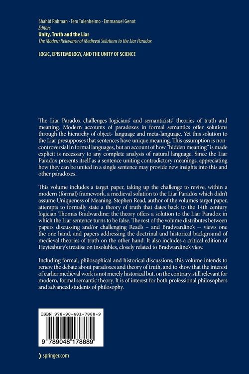 Produktbild: Unity, Truth and the Liar