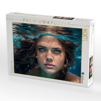 Produktbild: CALVENDO Puzzle Nixe mit stahlblauen Augen unter Wasser | 1000 Teile Lege-Gr&ouml;&szlig;e 64x48cm Foto-Puzzle f&uuml;r gl&uuml;ckliche Stunden