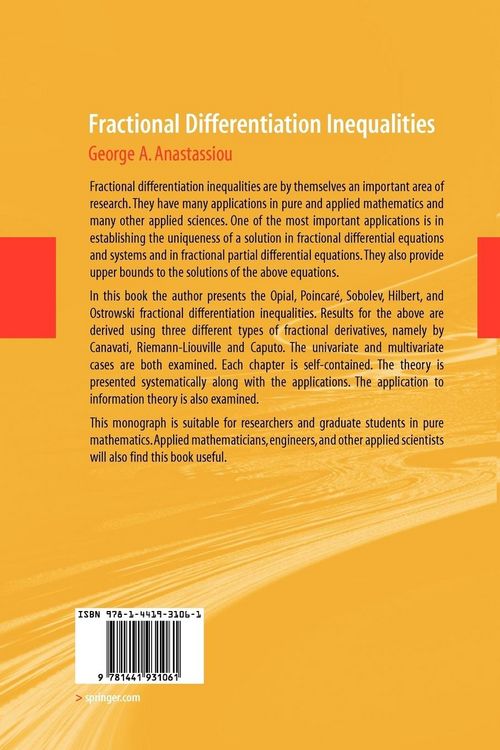 Produktbild: Fractional Differentiation Inequalities