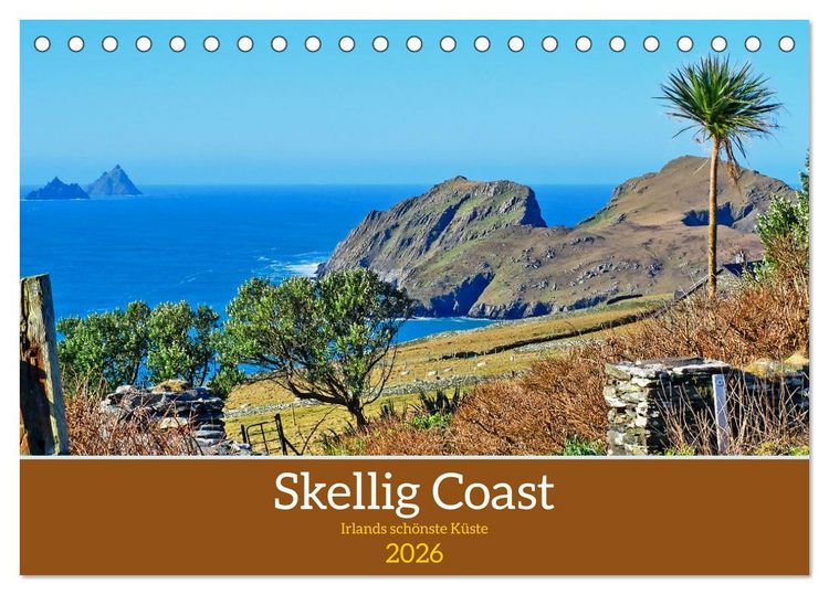 Produktbild: Skellig Coast - Irlands sch&ouml;nste K&uuml;ste (Tischkalender 2026 DIN A5 quer), CALVENDO Monatskalender