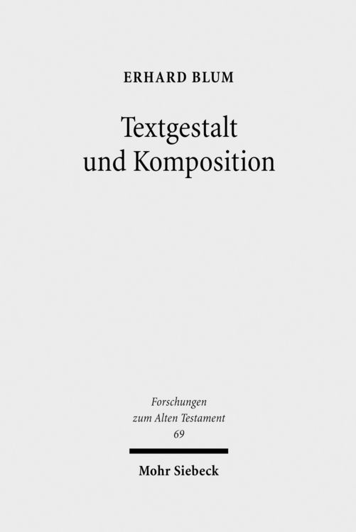 Produktbild: Textgestalt und Komposition