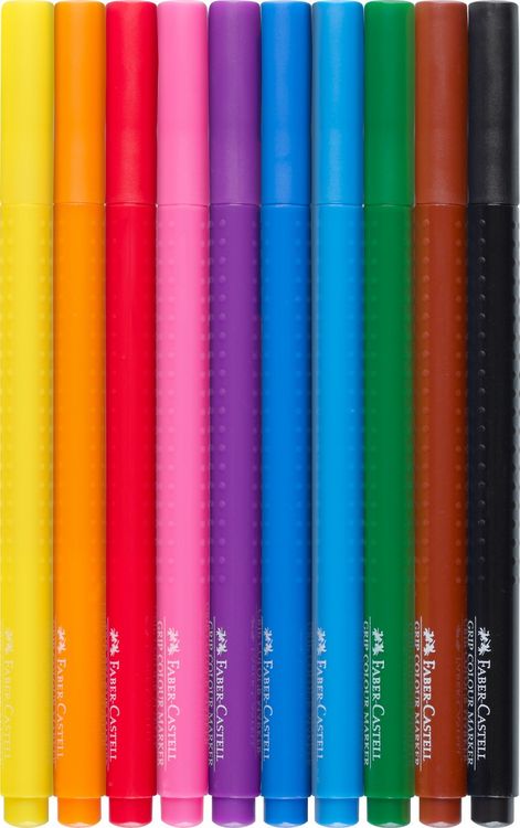 Produktbild: Faber-Castell Filzstifte Grip Colour Marker, 10er Set