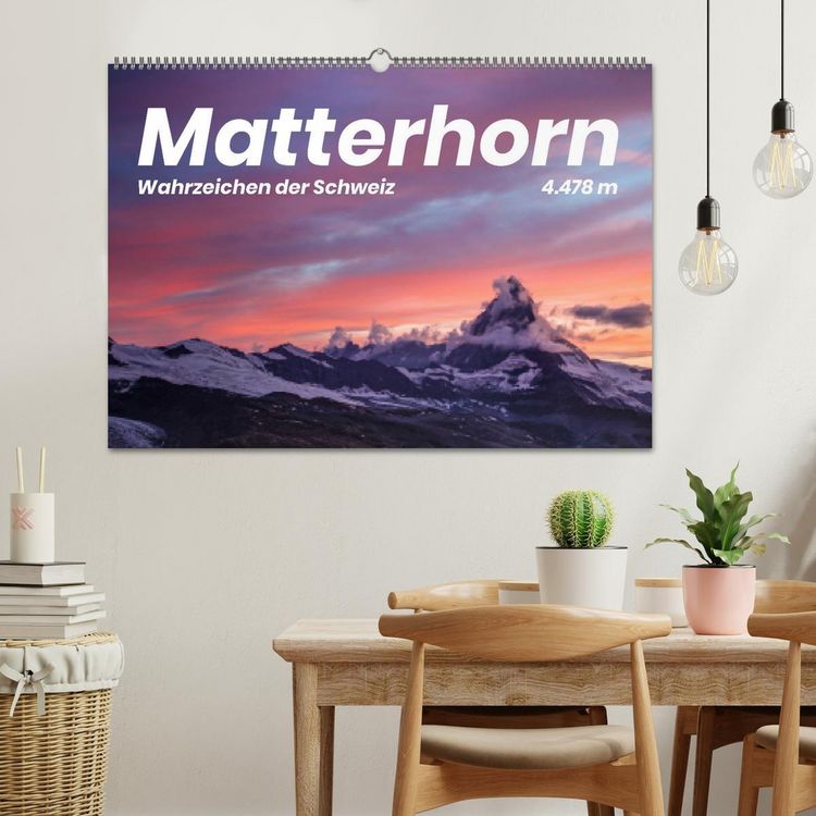Produktbild: Matterhorn - Wahrzeichen der Schweiz (Wandkalender 2026 DIN A2 quer), CALVENDO Monatskalender