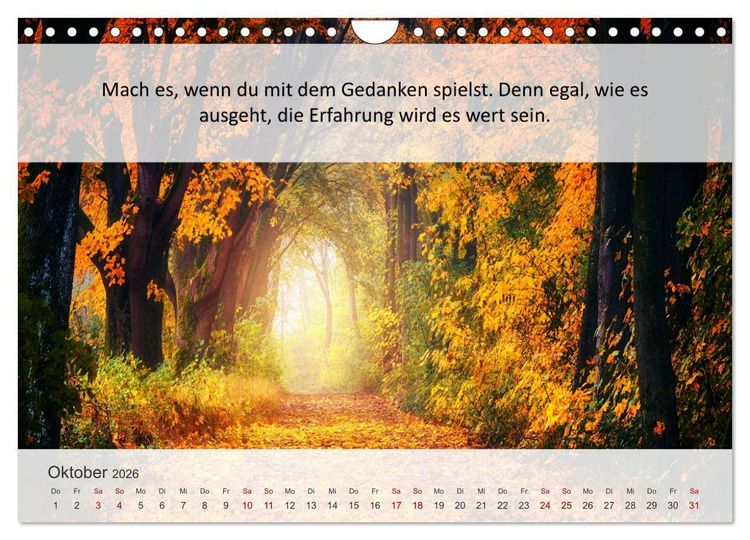 Produktbild: Motivationsspr&uuml;che Erfolgsweg (Wandkalender 2026 DIN A4 quer), CALVENDO Monatskalender
