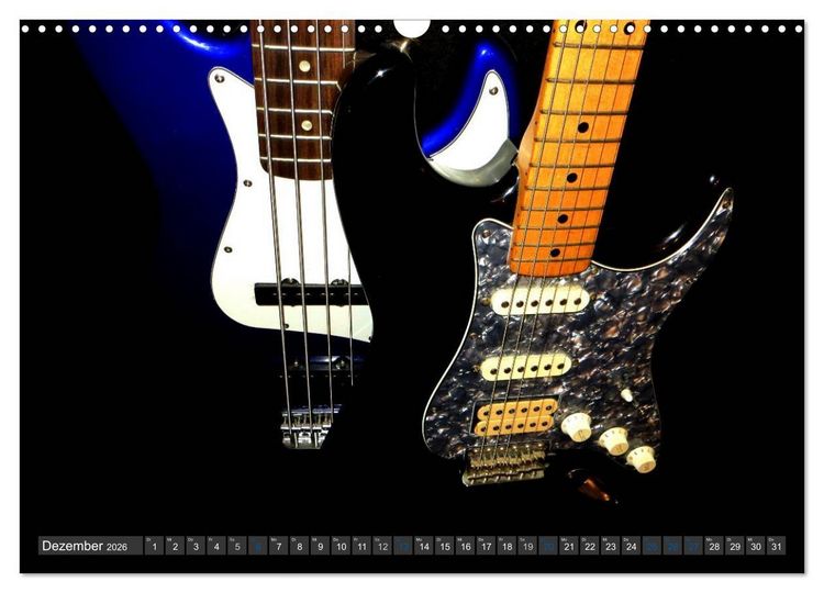 Produktbild: Gitarren Snapshots (Wandkalender 2026 DIN A3 quer), CALVENDO Monatskalender