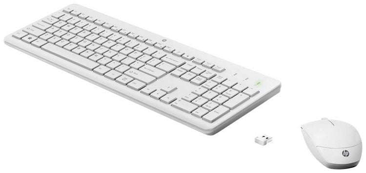Produktbild: HP 230 Kabellos Tastatur, Maus-Set Deutsch, QWERTZ Wei&szlig;