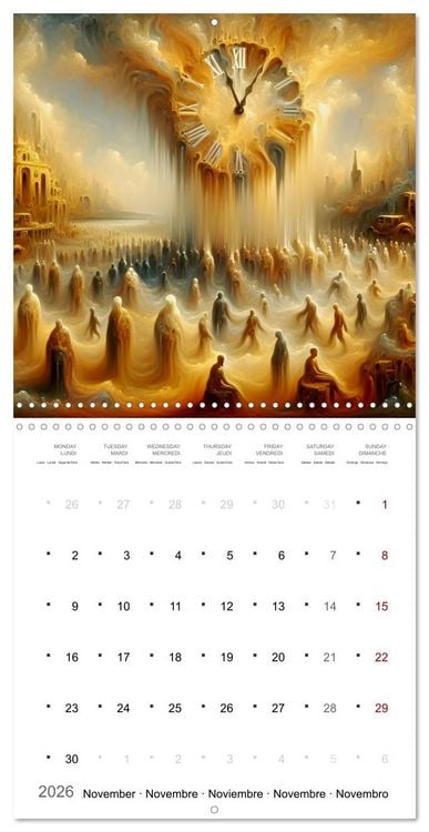 Produktbild: Jeux d'ombre de l'Humanit&eacute; (Calendrier mural carr&eacute; 2026 30x30 cm) Calendrier double avec une page pour vos prises de notes