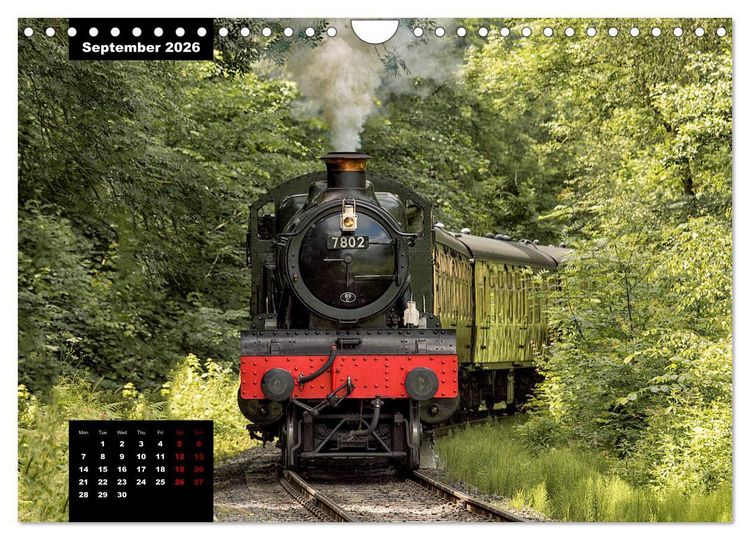 Produktbild: Assorted photographs of STEAM LOCOMOTIVES (Wall Calendar 2026 DIN A4 landscape), CALVENDO 12 Month Wall Calendar