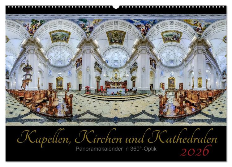 Produktbild: Kapellen, Kirchen und Kathedralen 2026 (Wandkalender 2026 DIN A2 quer), CALVENDO Monatskalender